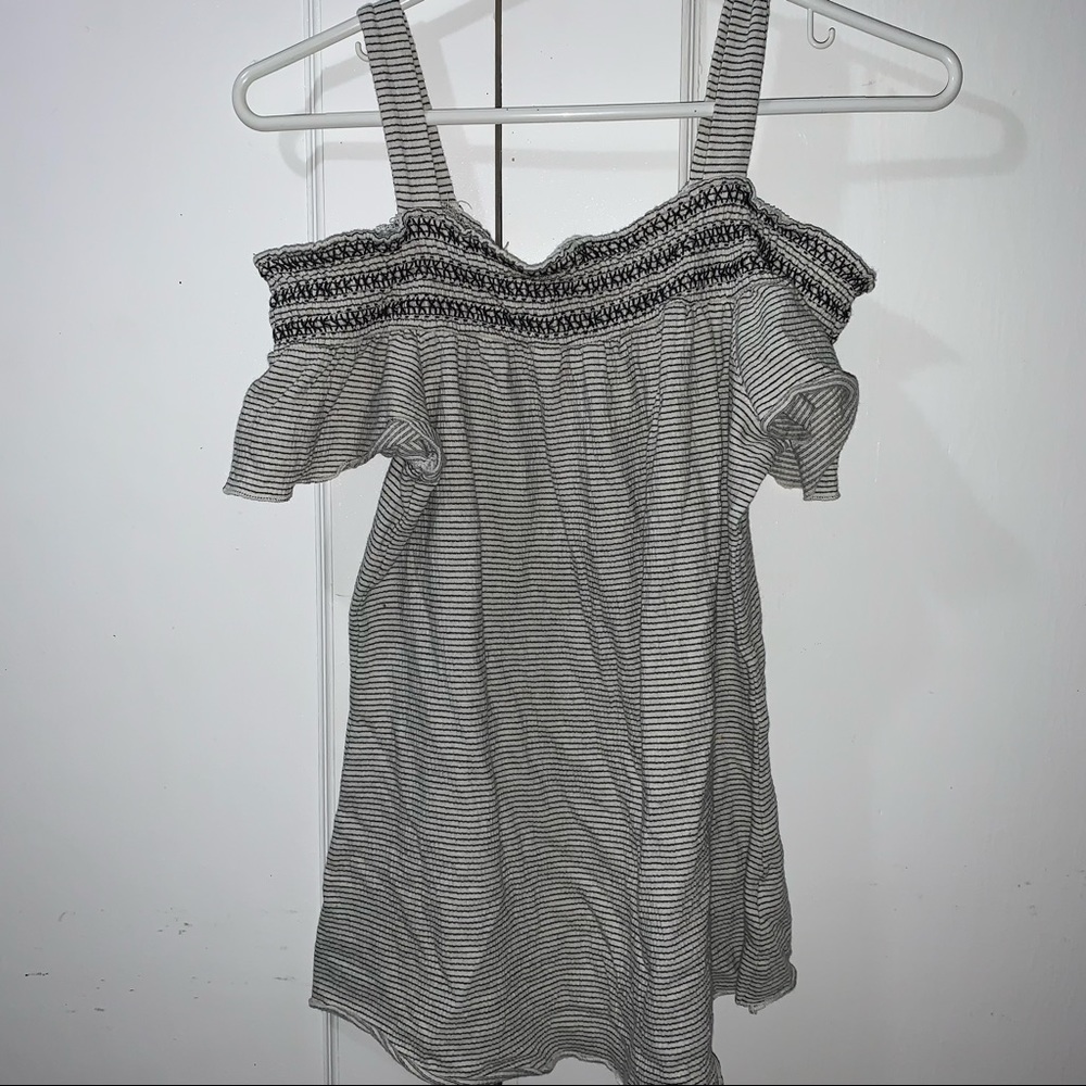 Black & White Off Shoulder Top